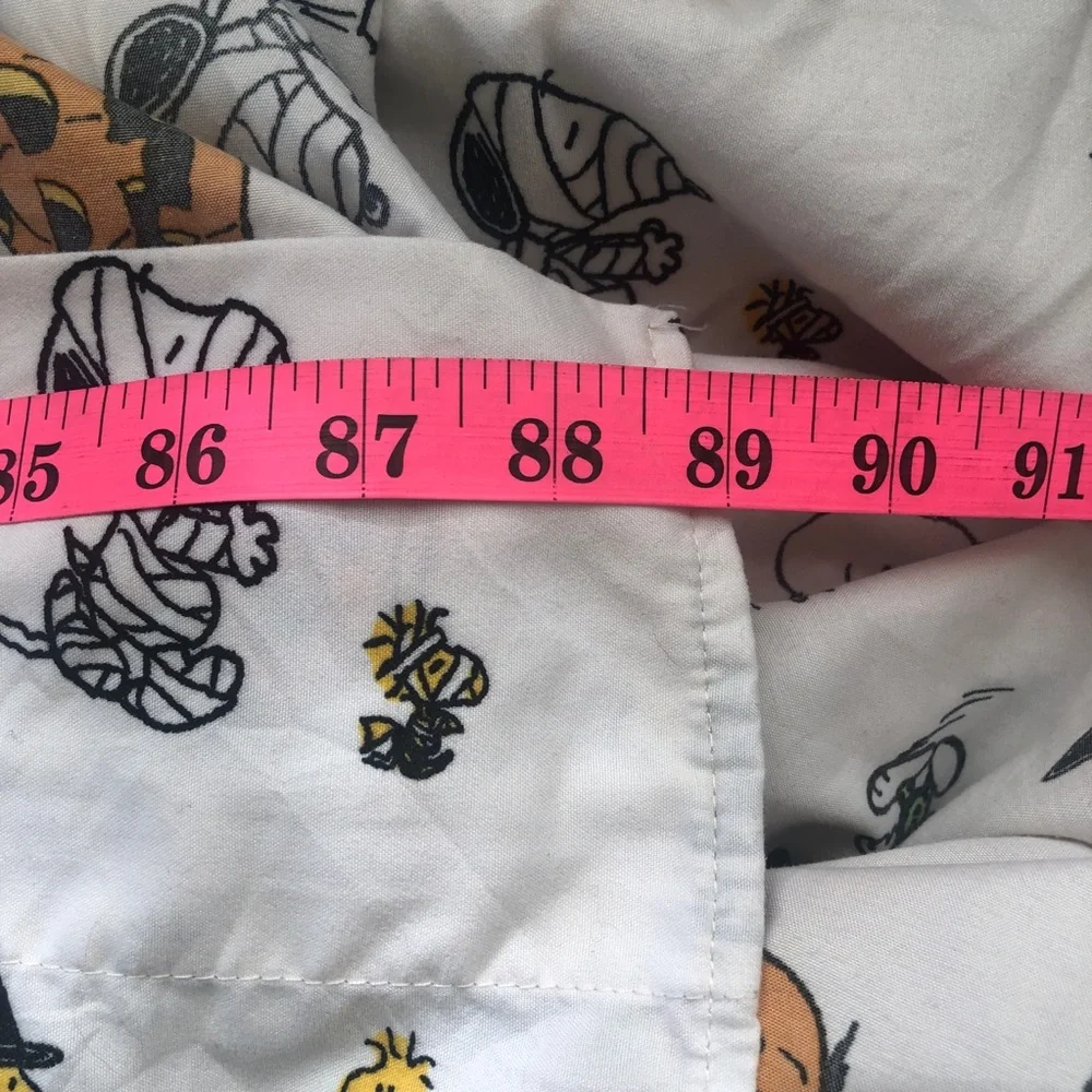 Peanuts Berkshire Halloween ￼Snoopy Queen Flat Sheet Charlie Brown Woodstock ￼